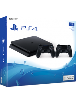 Игровая приставка Sony PlayStation 4 Slim 1TB Black (CUH-2016B) + дополнительный контроллер (черный) 